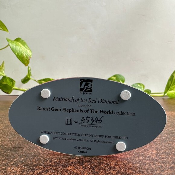 B. Jensen Red Diamond Elephant Figurine - Picture 8 of 11